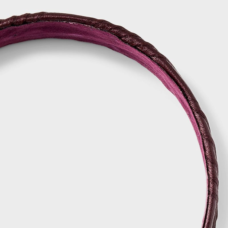 slide 3 of 3, Pleated PU Padded Headband - Universal Thread™ Maroon, 1 ct