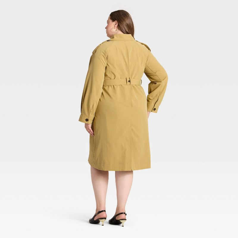 slide 2 of 3, Women's Relaxed Trench Coat - A New Day™ Tan XXL, 1 ct
