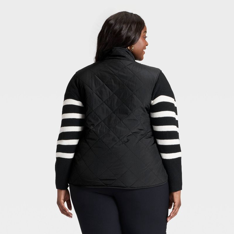 slide 2 of 3, Women's Quilted Vest - A New Day™ Black XXL, 1 ct