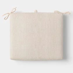 18"x3" Natural Weave Outdoor Chair Cushion Ivory - Threshold™