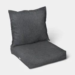 2pc Solid Deep Seat Outdoor Cushion Sets Gray - Threshold™