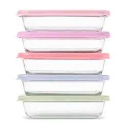 Ello Everyday 10pc 3c Glass Meal Prep Food Storage Container Set Prism