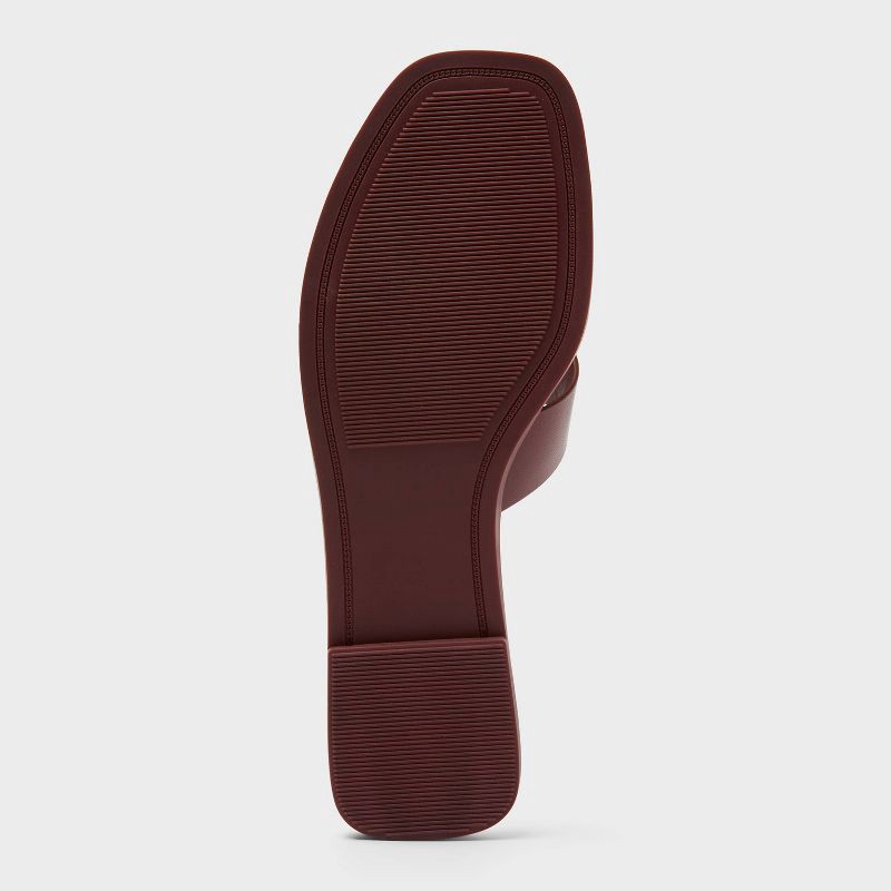 slide 4 of 4, Women's Nina Sandals with Memory Foam Insole - A New Day™ Burgundy 10, 1 ct