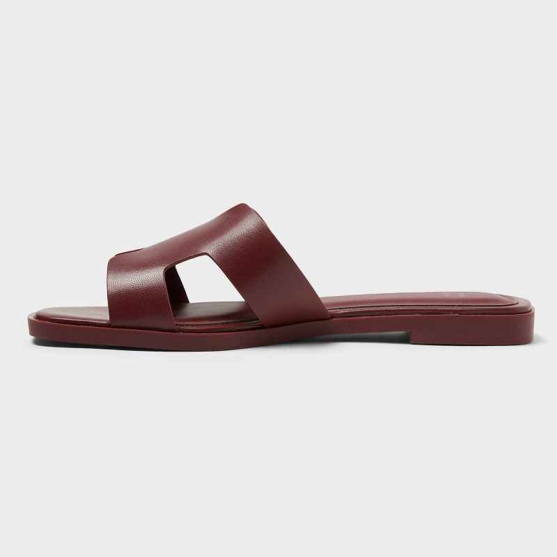 slide 2 of 4, Women's Nina Sandals with Memory Foam Insole - A New Day™ Burgundy 11, 1 ct
