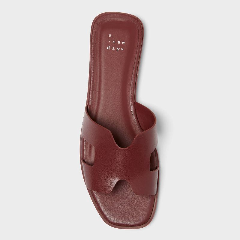 slide 3 of 4, Women's Nina Sandals with Memory Foam Insole - A New Day™ Burgundy 11, 1 ct