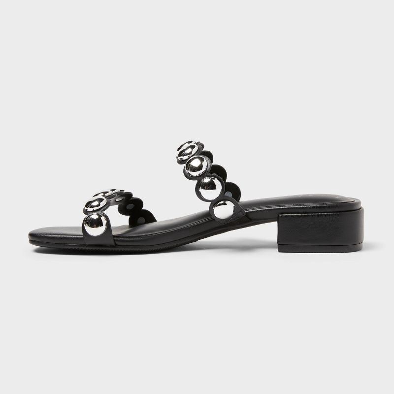 slide 2 of 4, Women's Caity Sandals with Memory Foam Insole - A New Day™ Black 10, 1 ct