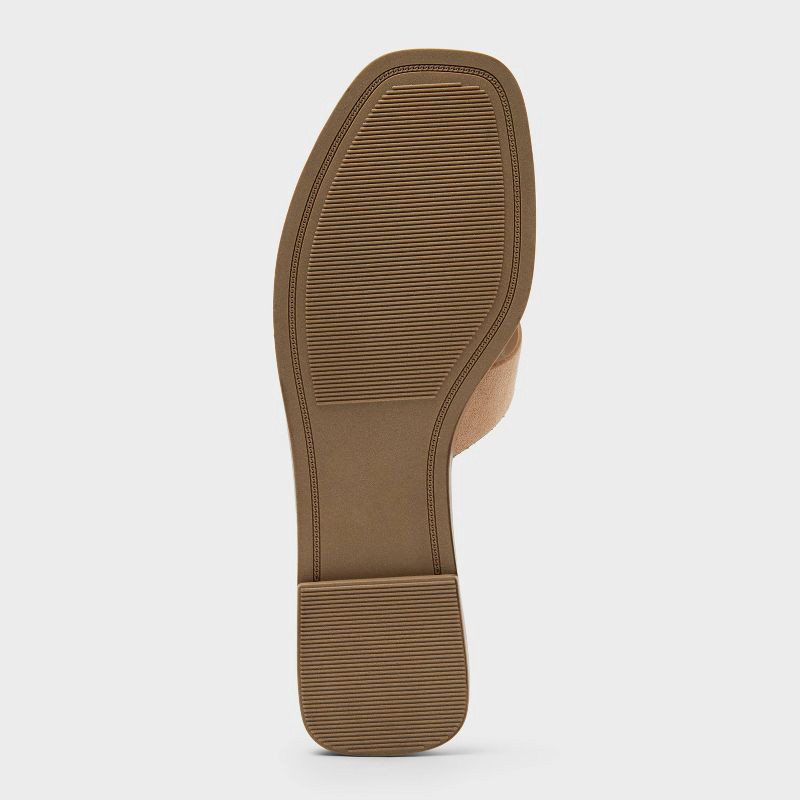 slide 4 of 4, Women's Nina Faux Suede Sandals with Memory Foam Insole - A New Day™ Light Taupe 10, 1 ct