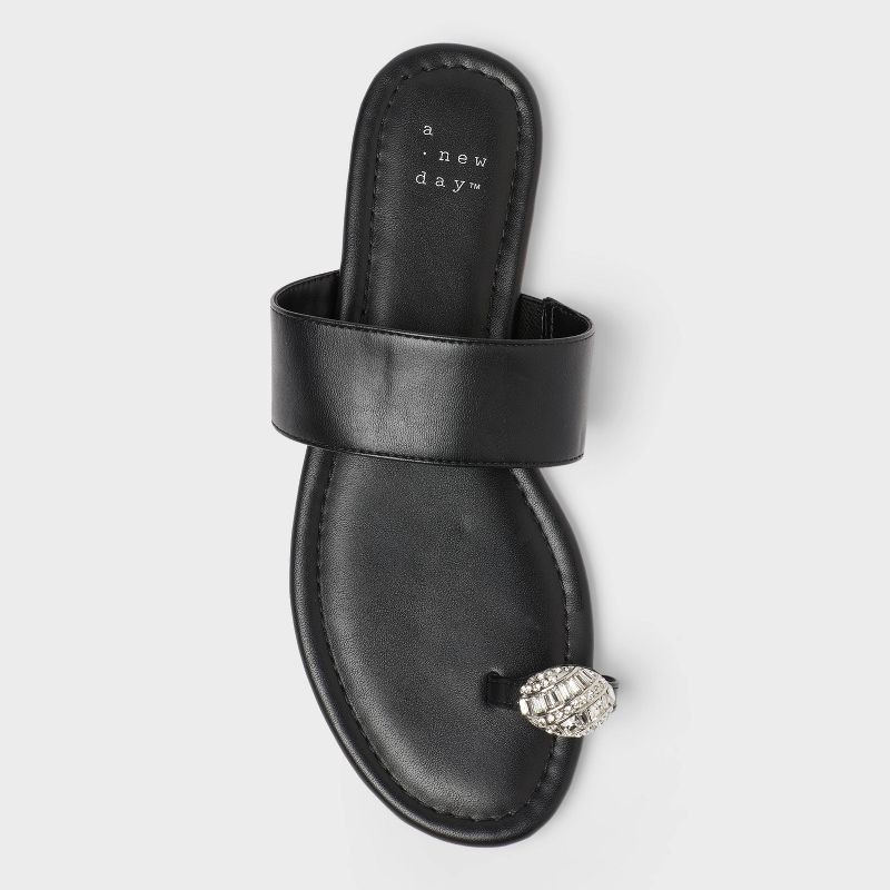 slide 3 of 4, Women's Stella Sandals with Memory Foam Insole - A New Day™ Black 11, 1 ct