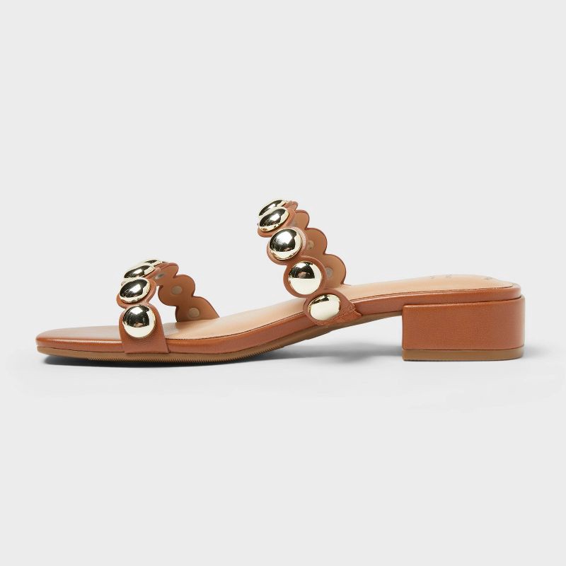 slide 2 of 4, Women's Caity Sandals with Memory Foam Insole - A New Day™ Cognac 10, 1 ct