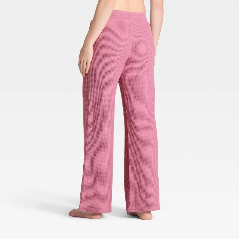 slide 2 of 3, Women's Waffle Lounge Sweatpants - Auden™ Pink M, 1 ct