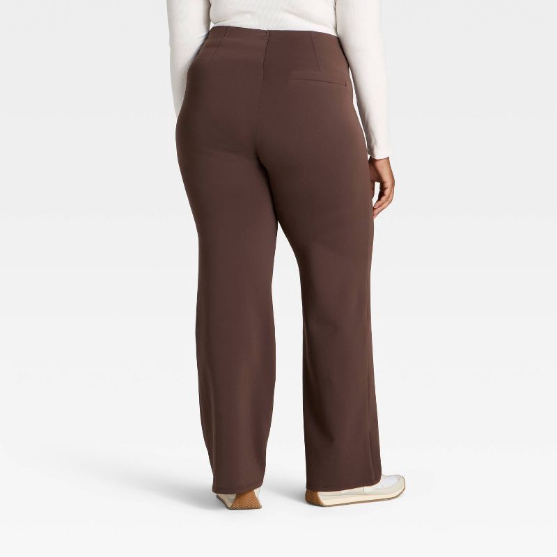 slide 5 of 5, Women's High-Rise Flare Pants - All In Motion™ Brown L, 1 ct
