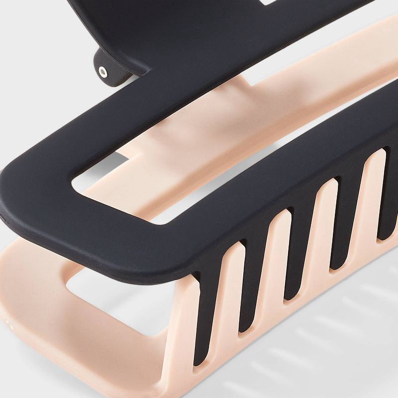 slide 3 of 3, Two-Toned Claw Hair Clip - Universal Thread™ Black/White, 1 ct