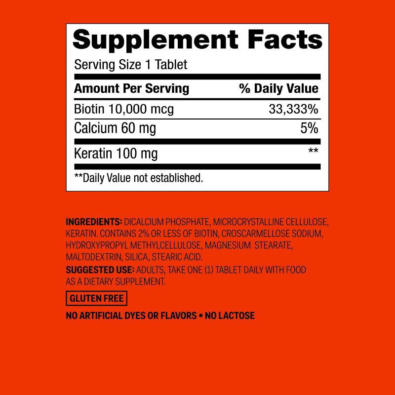 slide 5 of 5, Biotin with Keratin Dietary Supplement Tablets - 120ct - up&up™, 120 ct