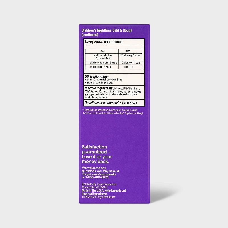 slide 5 of 5, Children's Multi-Symptom Day & Night Cold Relief Syrup - Grape - 2pk/8 fl oz - up&up™, 2 ct; 8 fl oz