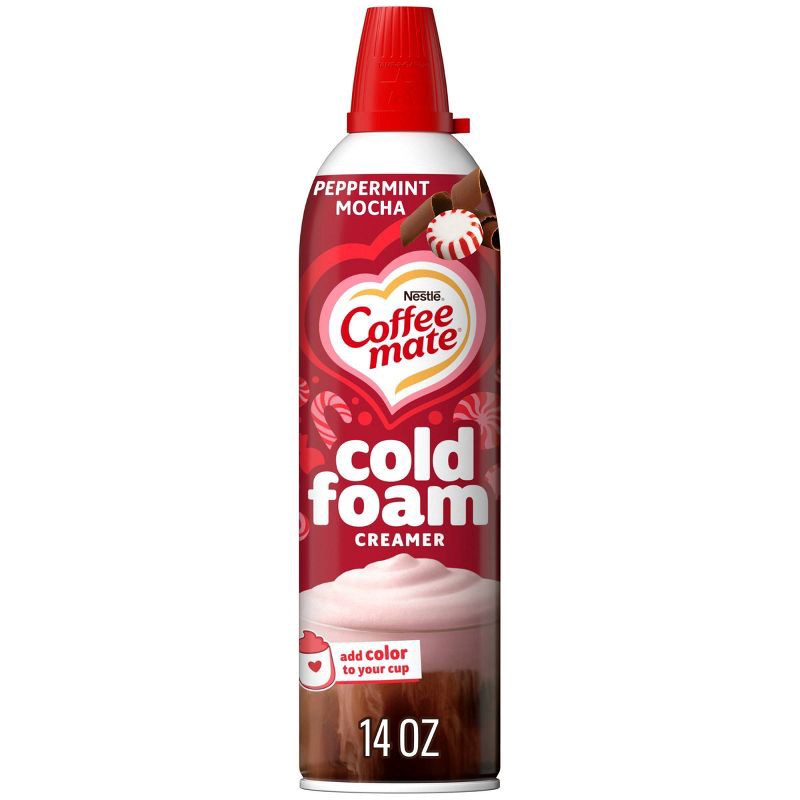 slide 1 of 8, Coffee mate Cold Foam Peppermint Mocha Coffee Creamer - 14oz, 14 oz