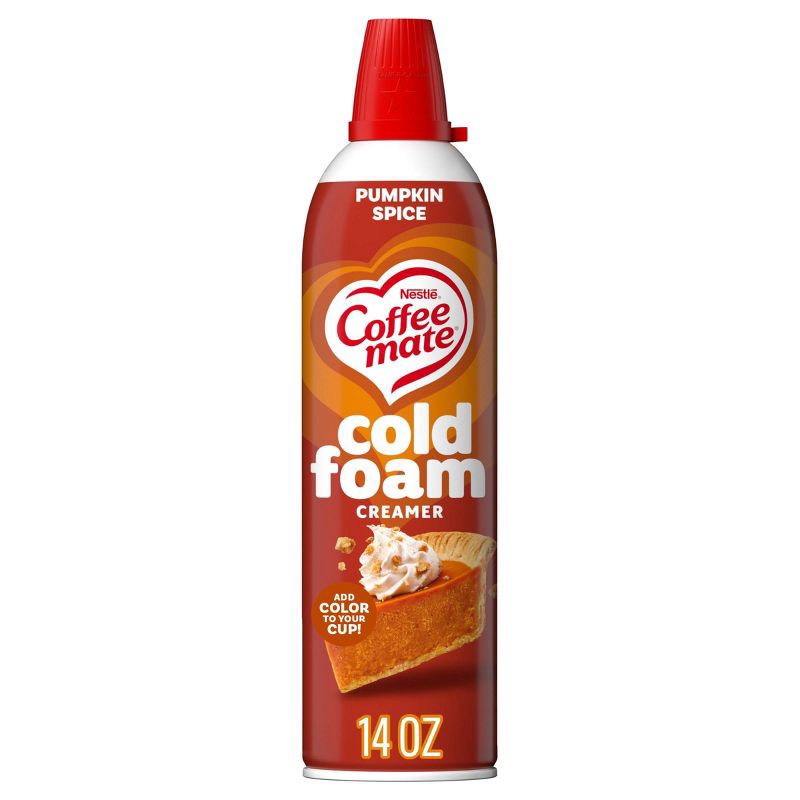 slide 1 of 9, Coffee mate Pumpkin Spice Non Dairy Cold Foam Coffee Creamer - 14oz, 14 oz