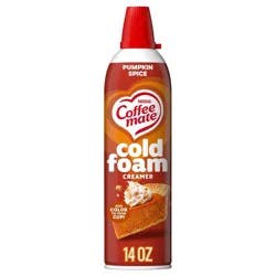 Coffee mate Pumpkin Spice Non Dairy Cold Foam Coffee Creamer - 14oz