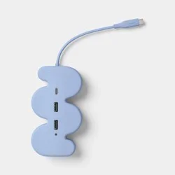 Novelty USB Hub - heyday™ Squiggle Peri-Blue