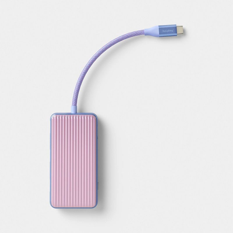 slide 1 of 3, Elevated USB Hub - heyday™ Fluted Peri-Blue, 1 ct