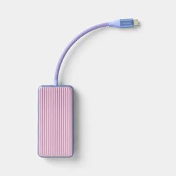 Elevated USB Hub - heyday™ Fluted Peri-Blue