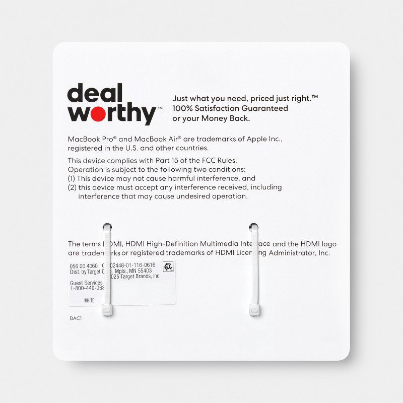 slide 3 of 3, USB-C Hub Adapter for MacBook Pro and MacBook Air - dealworthy™, 1 ct