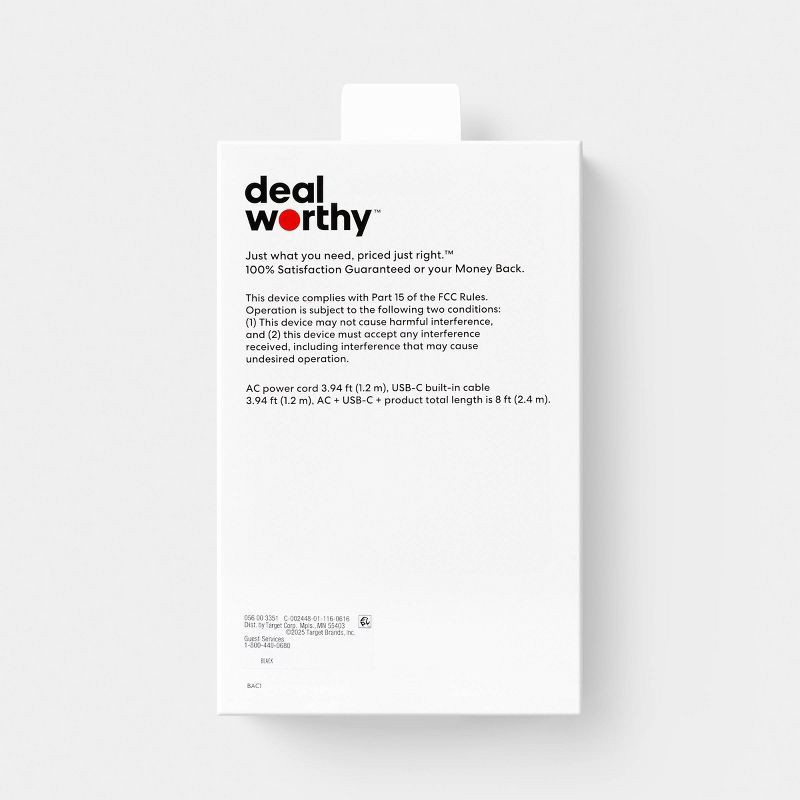 slide 3 of 3, USB-C 100W Super Charger with 1-USB-A Gen2 and Power Delivery - dealworthy™, 1 ct