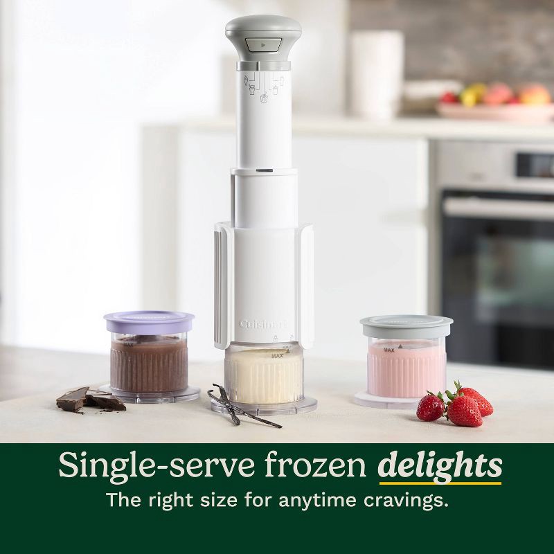 slide 4 of 9, Cuisinart FastFreeze 5-in-1 Ice Cream, Sorbet, Milkshakes, Slushies and Mix-In Frozen Dessert Maker, Includes 3 Mixing Cups with Lids ICE-FD10, 1 ct
