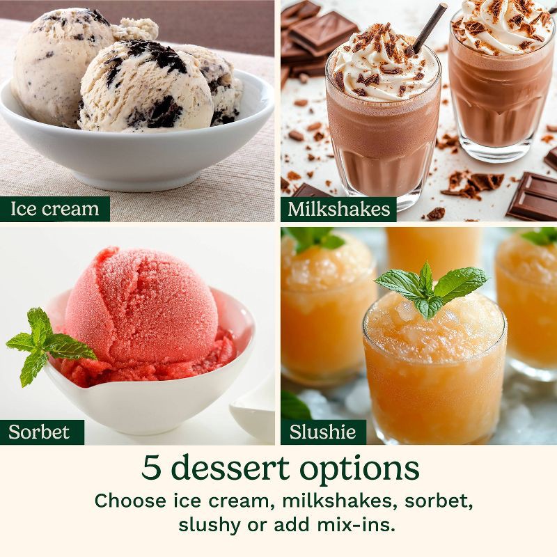 slide 6 of 9, Cuisinart FastFreeze 5-in-1 Ice Cream, Sorbet, Milkshakes, Slushies and Mix-In Frozen Dessert Maker, Includes 3 Mixing Cups with Lids ICE-FD10, 1 ct