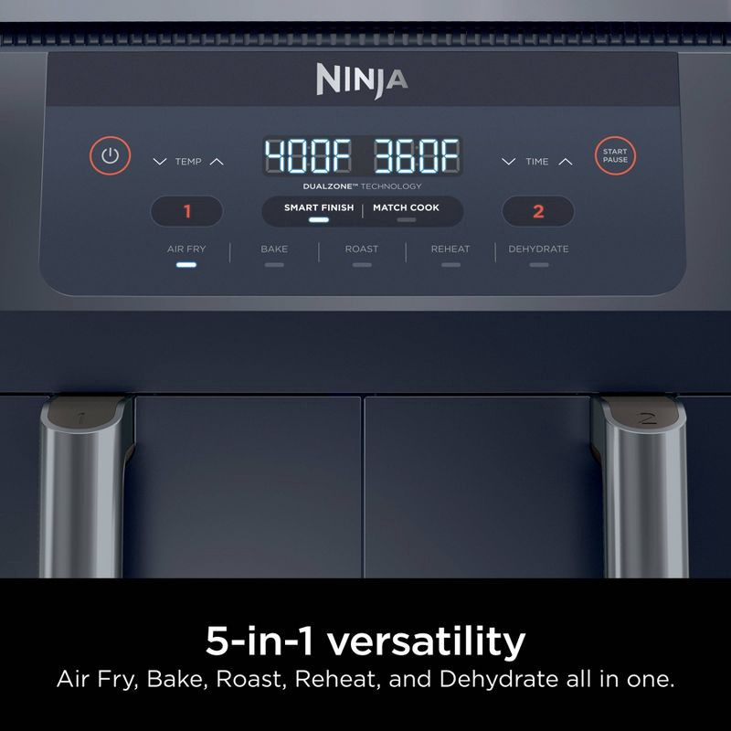 slide 3 of 11, Ninja Foodi 6qt 2 Basket Air Fryer Gray DZ090GY, 6 qt