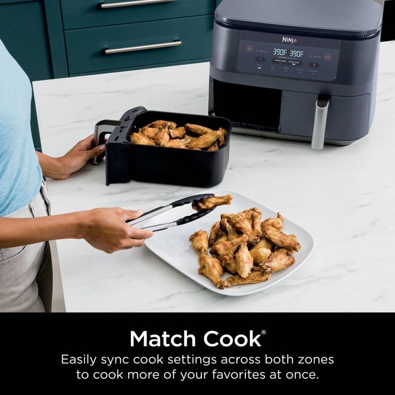 slide 5 of 11, Ninja Foodi 6qt 2 Basket Air Fryer Gray DZ090GY, 6 qt