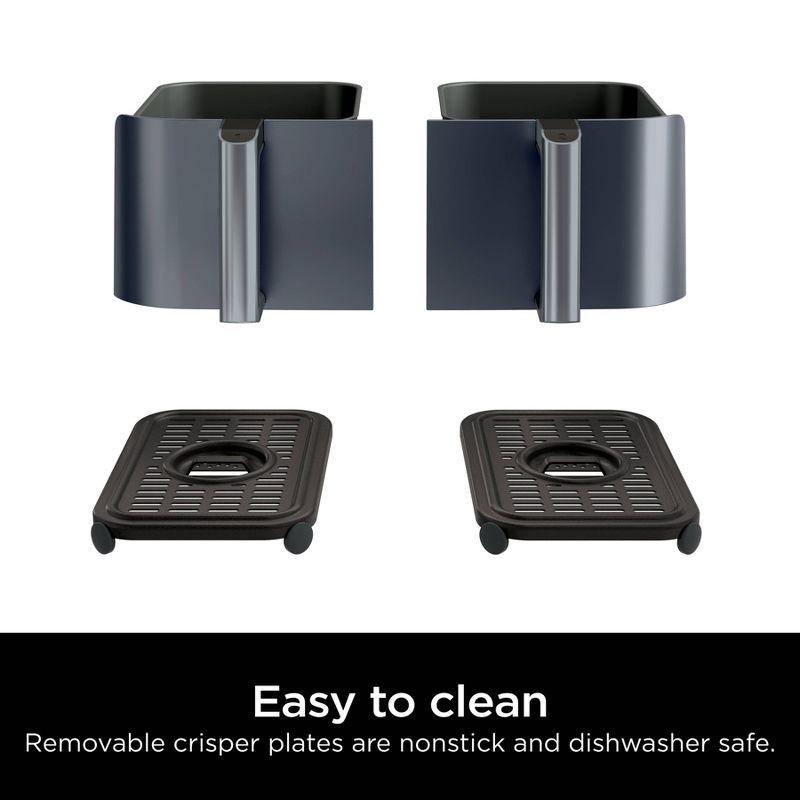 slide 11 of 11, Ninja Foodi 6qt 2 Basket Air Fryer Gray DZ090GY, 6 qt