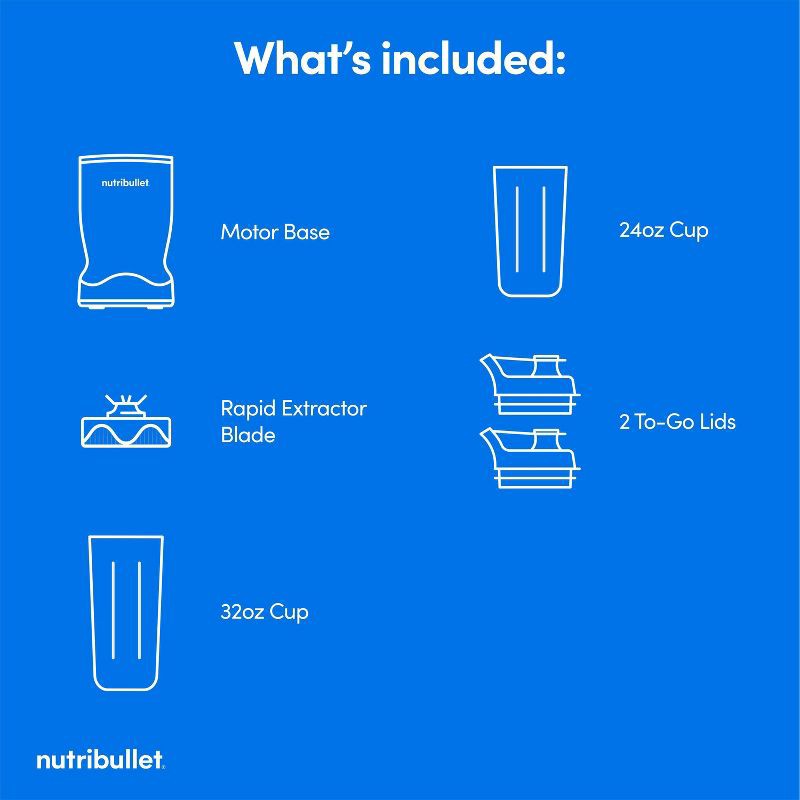 slide 9 of 9, NutriBullet Turbo 1000 Series Blender Matte White, 1 ct