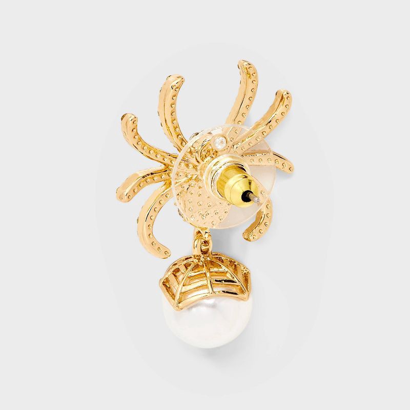 slide 2 of 3, SUGARFIX by BaubleBar Halloween Born To Crawl Earrings - Ivory, 1 ct