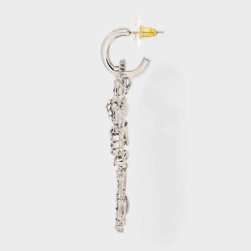 slide 1 of 3, SUGARFIX by BaubleBar Halloween Drop Dead Hottie Earrings - Silver, 1 ct