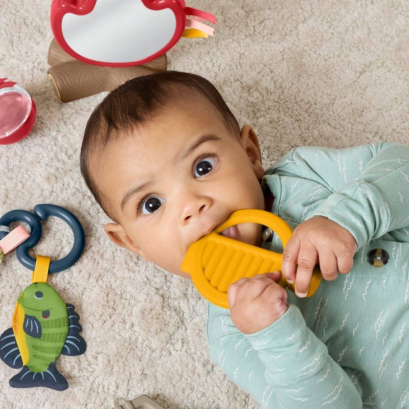 slide 9 of 9, Fisher-Price Mini Me Moments Camp & Crinkle Gift Set, Fishing & Hiking Baby Learning Activity Toys - 7pc, 7 ct