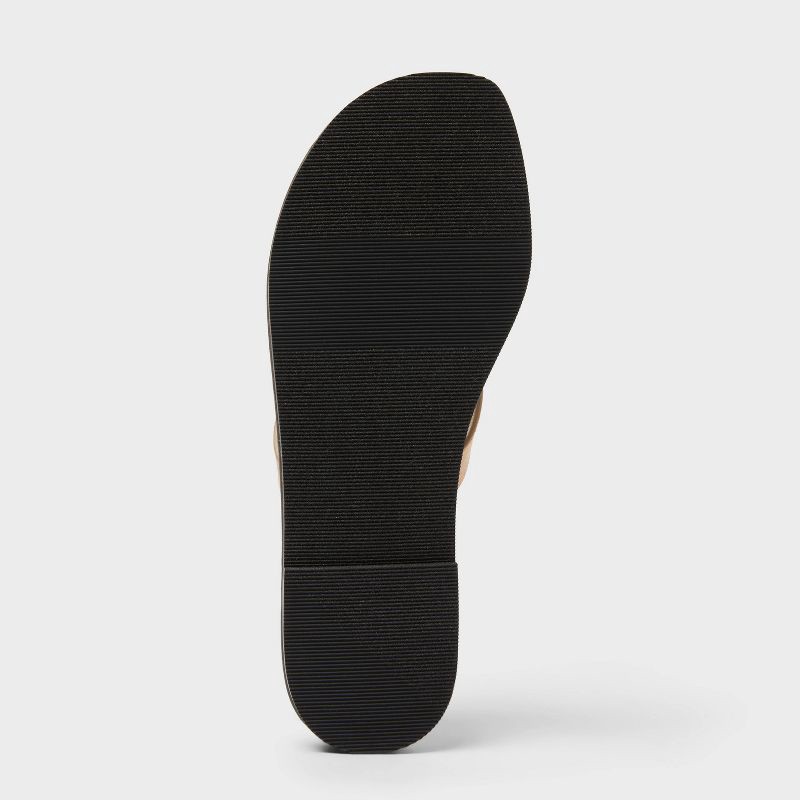 slide 4 of 4, Women's Sherry Faux Suede Sandals with Memory Foam Insole - Universal Thread™ Tan 6, 1 ct