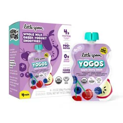 Little Spoon YoGos Apple Berry Organic Whole Milk Kids' Greek Yogurt Pouches – 14oz/4ct