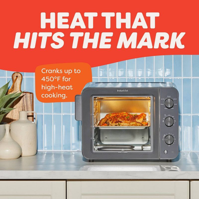 slide 8 of 10, Instant Pot InstantHeat 4 Slice Air Fryer Toaster Oven, 7-in-1, No Preheat Required Air Fry, Bake, Toast, Roast, Broil, Warm, and Make Pizza, 1 ct