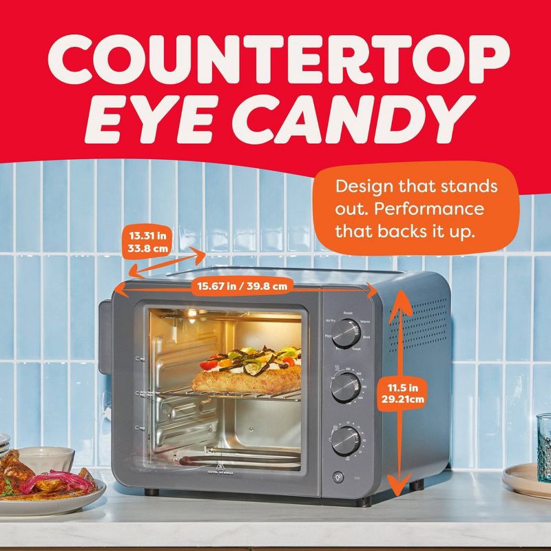 slide 10 of 10, Instant Pot InstantHeat 4 Slice Air Fryer Toaster Oven, 7-in-1, No Preheat Required Air Fry, Bake, Toast, Roast, Broil, Warm, and Make Pizza, 1 ct