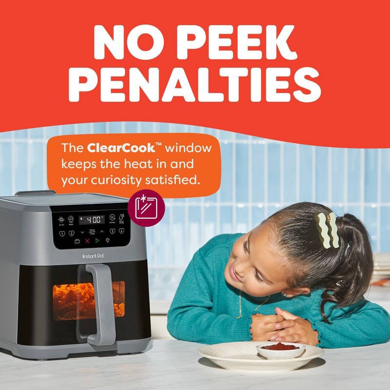 slide 4 of 7, Instant Pot 5.3qt Air Fryer with Odor Erase + Clearcook, 5.3 qt