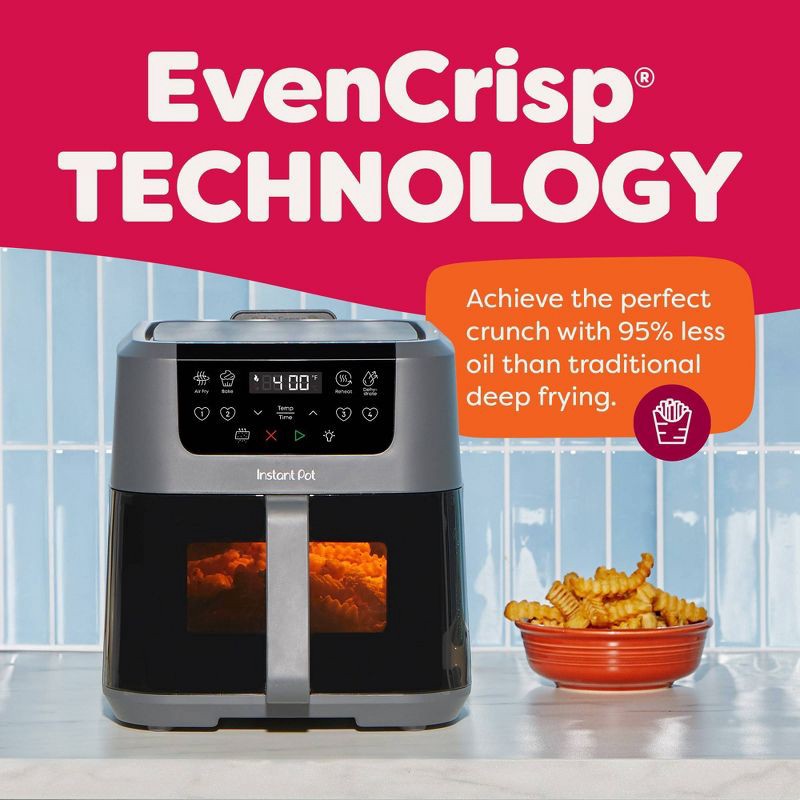 slide 6 of 7, Instant Pot 5.3qt Air Fryer with Odor Erase + Clearcook, 5.3 qt