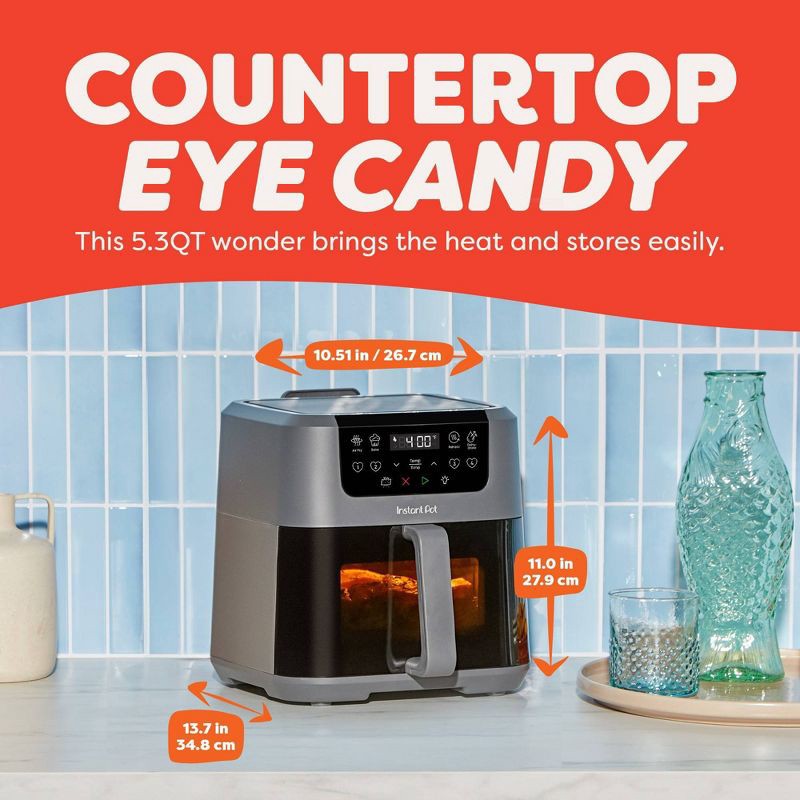 slide 7 of 7, Instant Pot 5.3qt Air Fryer with Odor Erase + Clearcook, 5.3 qt