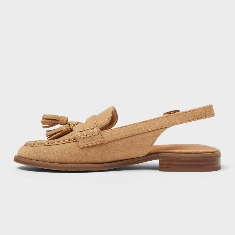 slide 2 of 4, Women's Joelle Loafers with Memory Foam Insole - Universal Thread™ Tan 9.5, 1 ct