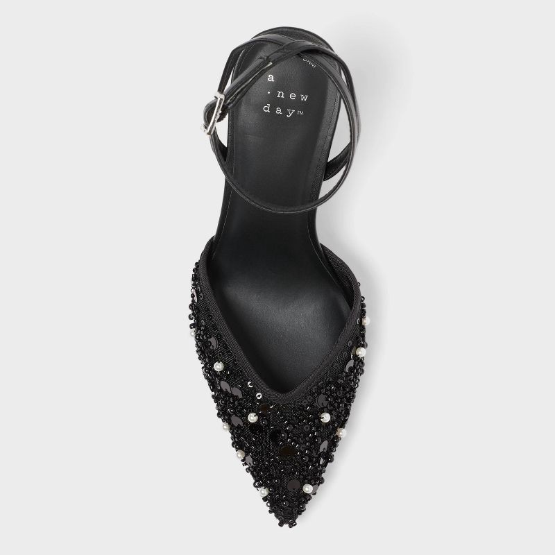 slide 3 of 3, Women's Ruth Heels with Memory Foam Insole - A New Day™ Black 11, 1 ct