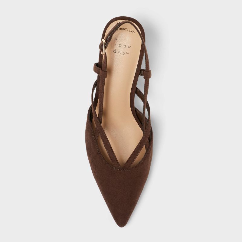 slide 3 of 3, Women's Veera Heels with Memory Foam Insole - A New Day™ Brown 6.5, 1 ct