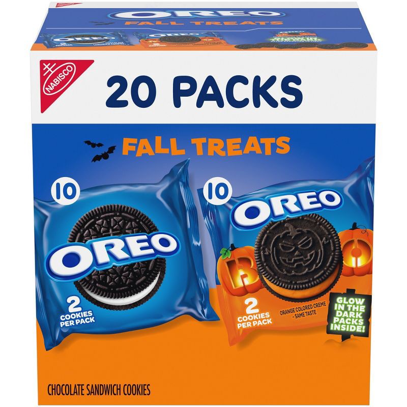 slide 1 of 15, Oreo Fall Treats Trick or Treat Halloween Cookies Snack Variety Pack - 18oz/20ct, 18 oz, 20 ct