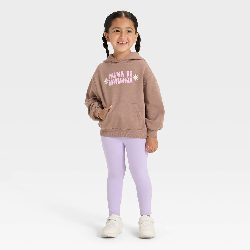 slide 4 of 4, Grayson Mini Toddler Girls' French Terry Sweatshirt - Brown 3T, 1 ct