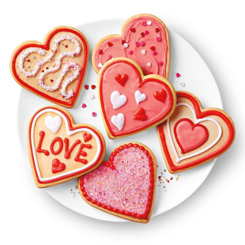 slide 4 of 4, Valentine's Sparkle Heart Cookie Kit - 12.7oz/6ct - Favorite Day™, 12.7 oz, 6 ct
