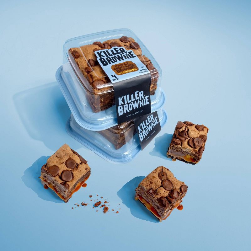 slide 3 of 4, Killer Brownie Triple Chocolate Brownie with Caramel - 7oz/4ct, 4 ct; 7 oz