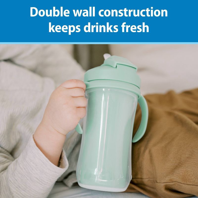 slide 5 of 8, Dr. Brown's 10oz Insulated Straw Cups - Sage - 2pk, 2 ct; 10 oz